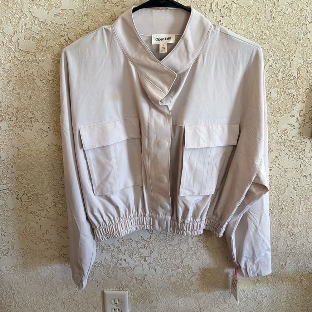 NWT Open Edit Crop Utility Jacket - Picture 3 of 13